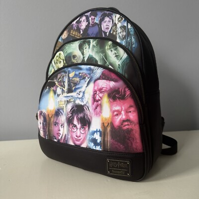 NEW! LOUNGEFLY Harry Potter Trilogy Triple Pocket Fully Lined