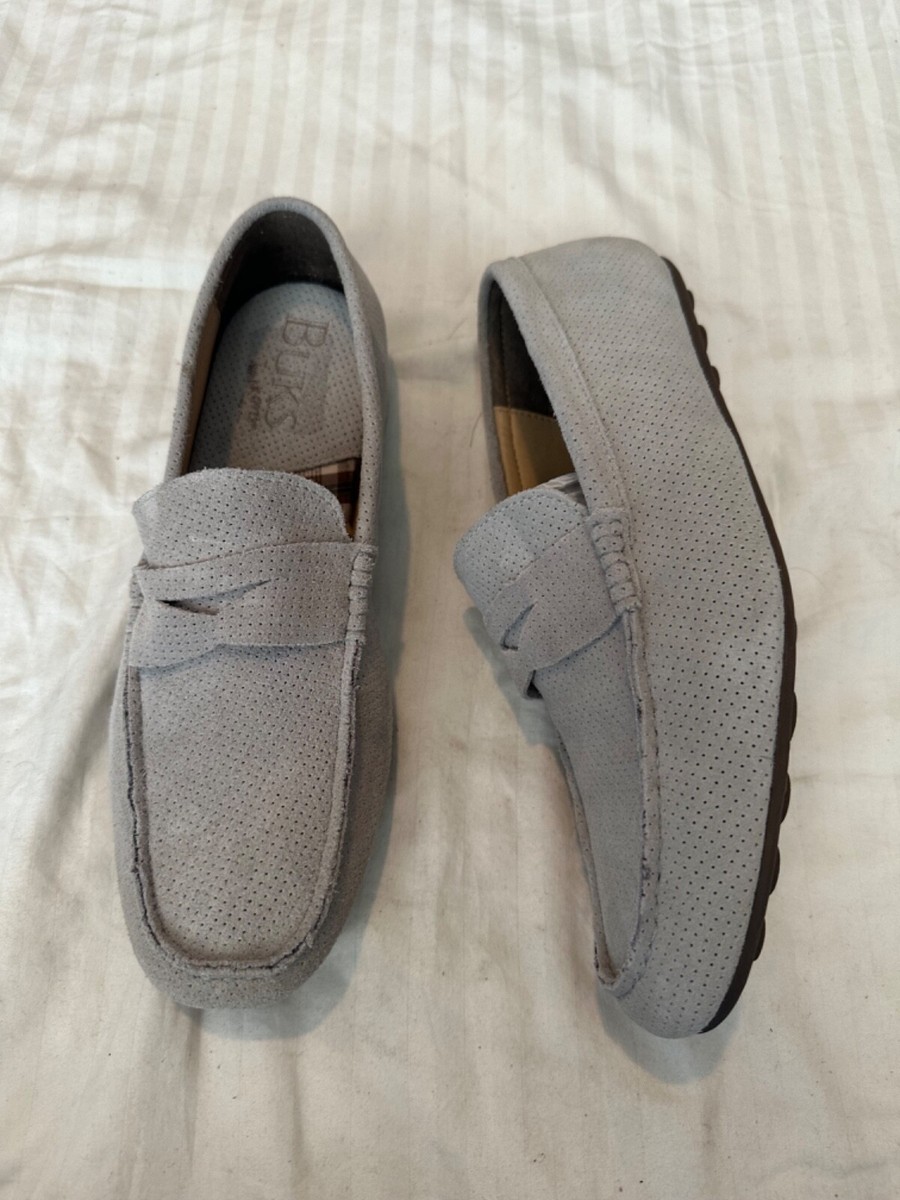 BUKS BY WALKOVER Light Gray Perforated Loafers Boardwalk Light Grey Suede Horse-Bit Sneakers main image 4