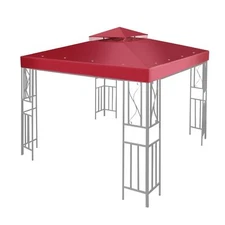 12 x 12 Feet Gazebo Canopy Top Replacement Cover 2Tier UV30 Garden Patio Red