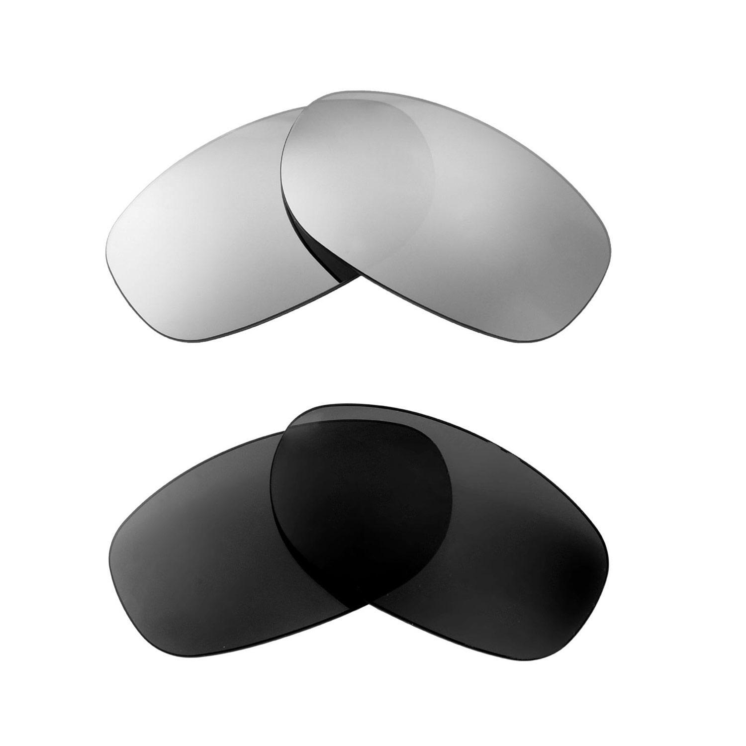 Walleva Titanium + Black Polarized Replacement Lenses For Maui Jim