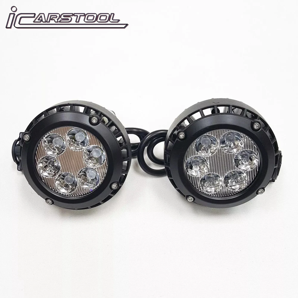 Clear Lens LED Fog Lights Kit For 2015-2020 Chevrolet Colorado with Bezel 5202 Plug