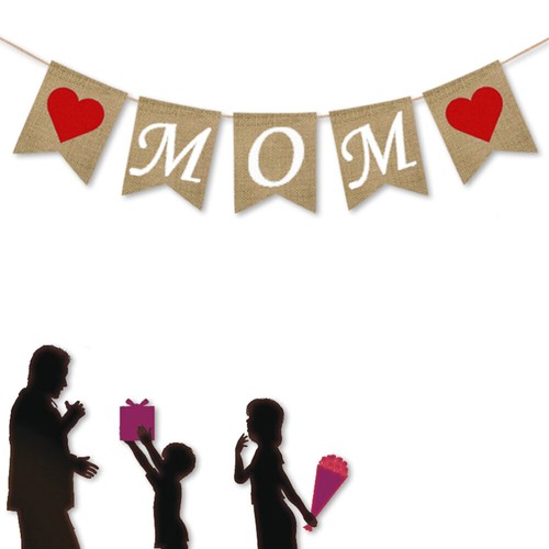 Mother's Day Decors Pink Pumpkin Decorations Party Banner Mothers Sign