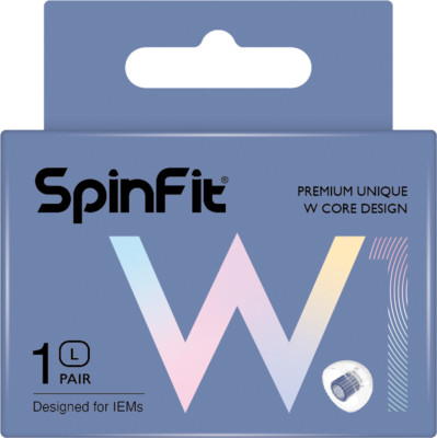 SpinFit W1 - 2 Generation 2023 - Patented 3D Axis Ear Tips - 1 pair - Size: L