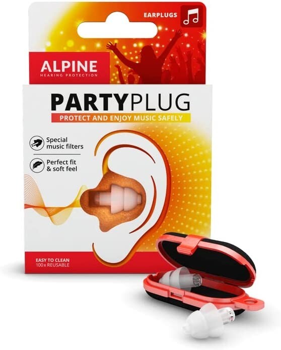 Alpine Hearing Protection Party Earplugs PartyPlug - Translucent