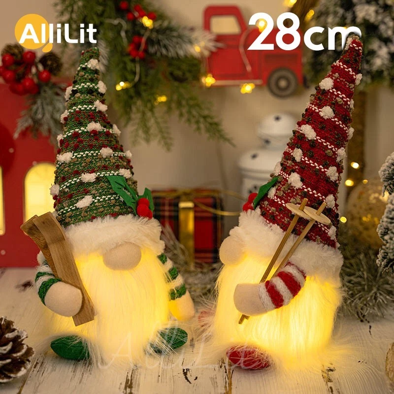 36 Addobbi Natalizi A Forma Di Gnomo, In Legno, Con Corda, Per Albero Di Natale E Decorazioni Fai Da Te - 2