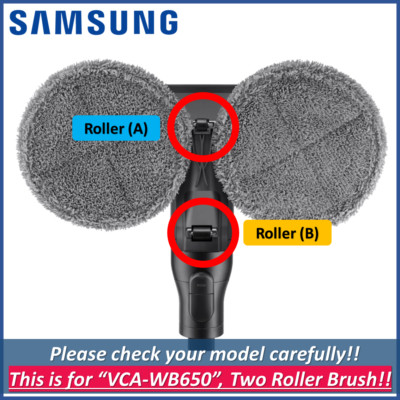 NEW GENUINE SAMSUNG Jet Spinning Sweeper Roller Wheel With Shaft For VCA-WB650
