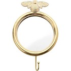 Home Decor Vintage Homeware Gold BumbleBee Round Wall Hanging Hook Mirror