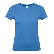 Image of Women Soft Cotton T-Shirt Ladies Crew Neck Short Sleeve Top Feminine Fit B&C 150
