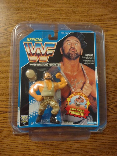 Nice Card WWF Butch Bushwhackers MOC Hasbro Wrestl...