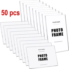 50 Pieces 4 x 6 Inch Magnetic Picture Frame 6 x 4 Inch Magnetic Acrylic Photo Fr