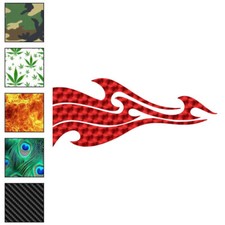 Tribal Flames Pinstripe, Vinyl Decal Sticker, 40 Patterns  3 Sizes, 7404