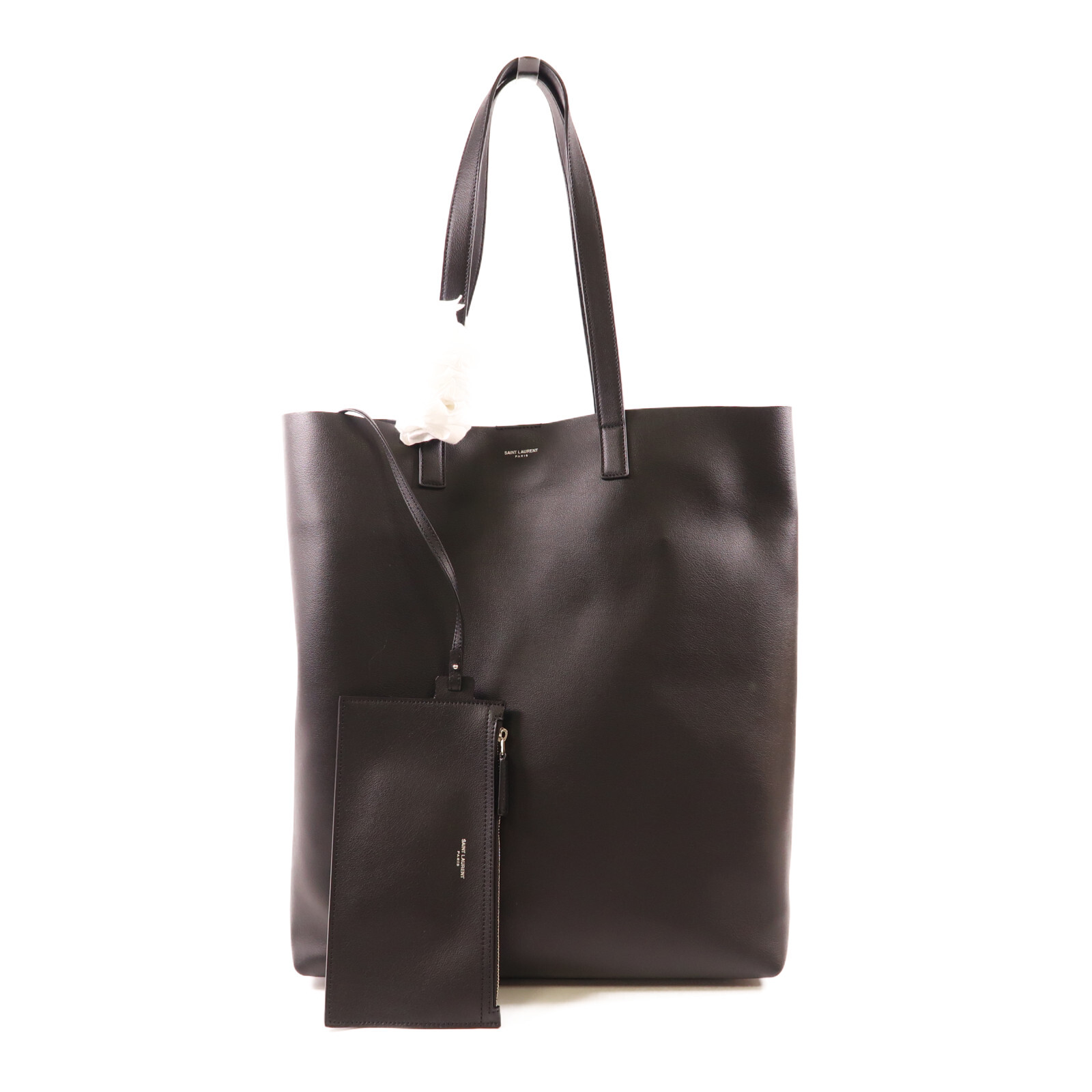 SAINT LAURENT YSL Borsa shopper uomo audace tote bag pelle di vitello nera