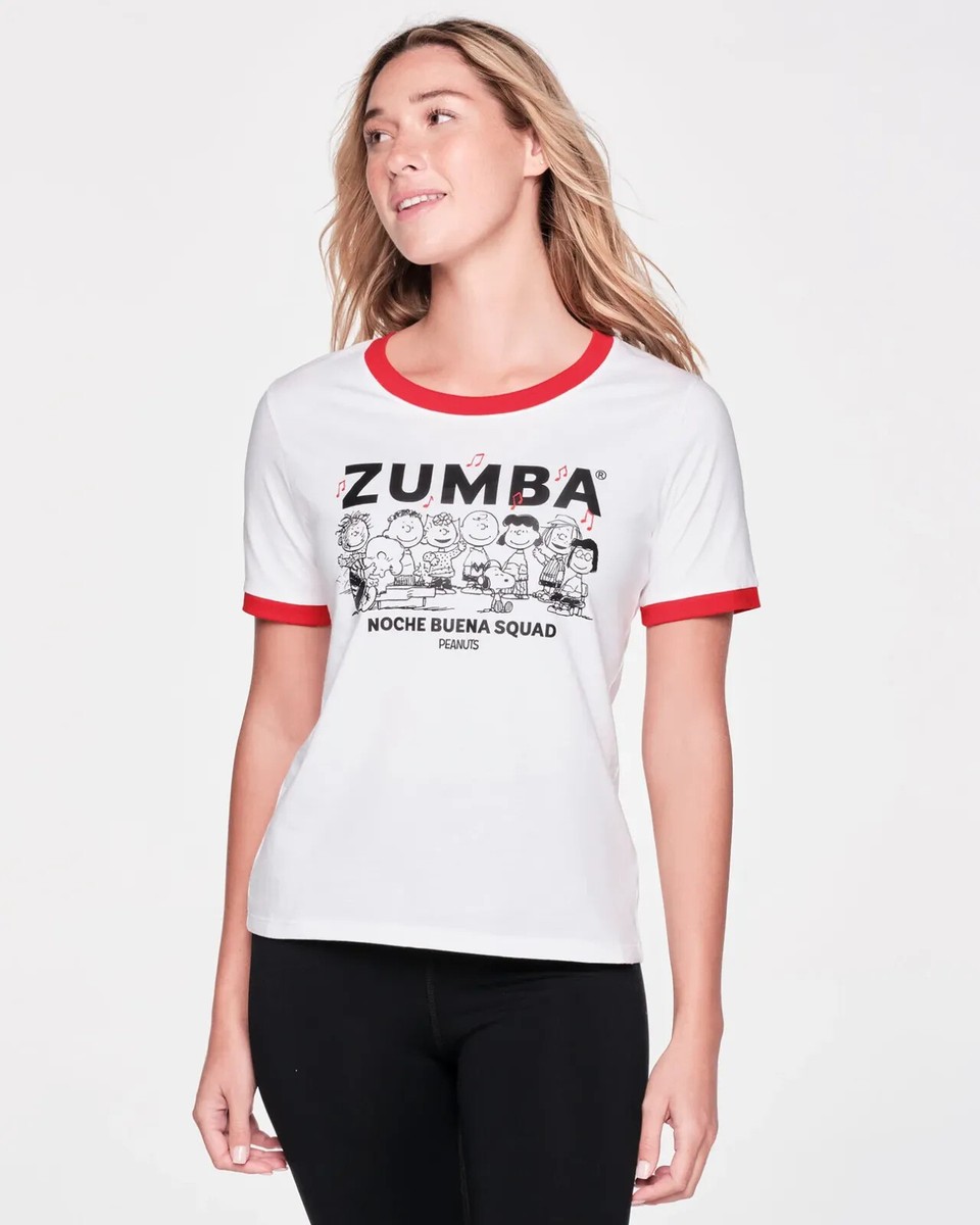 Zumba X Peanuts Ringer Tee - Wear It Out White ~ XS S M L XL XXL