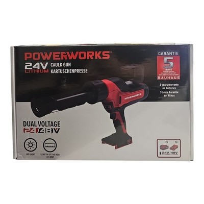 24V Akku Kartuschenpresse 300ml Powerworks ohne Batterie und Ladegerät P24CG