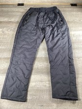 Boys Black Winter Padded Pants Fleece Lining Elastic Waistband Pockets size 13Y