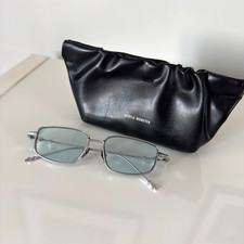 Gentle Monster Sunglasses - Atomic 02 Silver Frame Blue Lenses