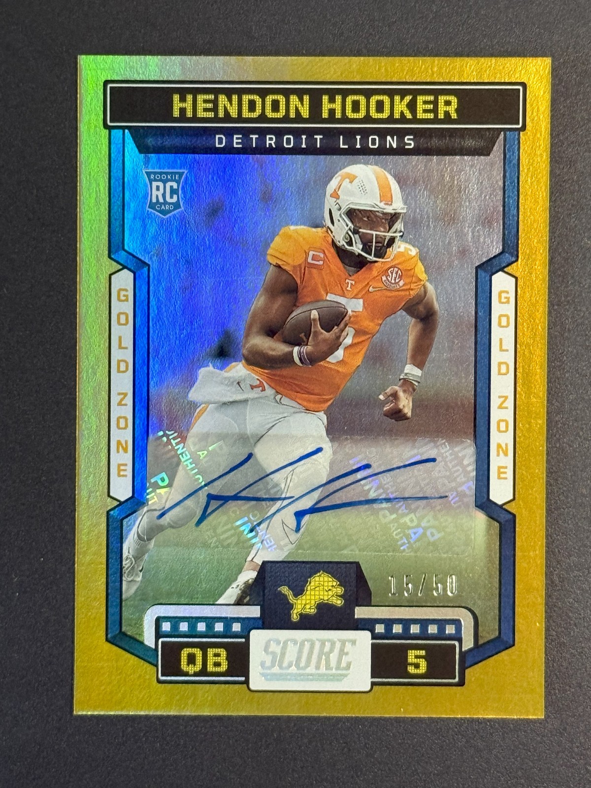 Hendon Hooker - 2023 Score Signatures Gold Zone - #/50 - #305