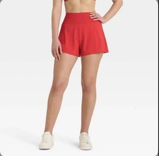 NEW All In Motion Women's High Rise 2 In 1 Active Run Shorts Size Small