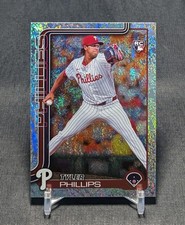 Tyler Phillips Silver Holo Foil Rookie RC 2025 Topps Series 1 Card #293 Phillies. rookie card picture