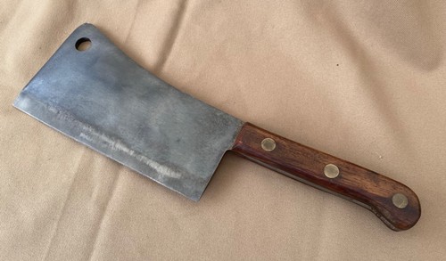 Vintage MEAT CLEAVER 8" Blade *HEAVY*