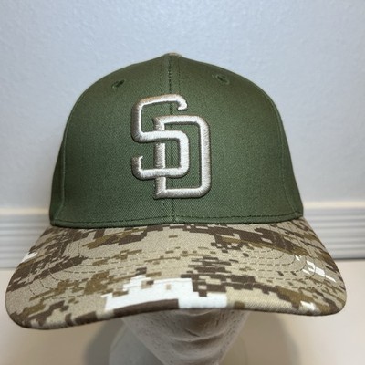San Diego Padres LTD ED Military Memorial Day Theme Game Camo Hat 5/27/2024 NEW