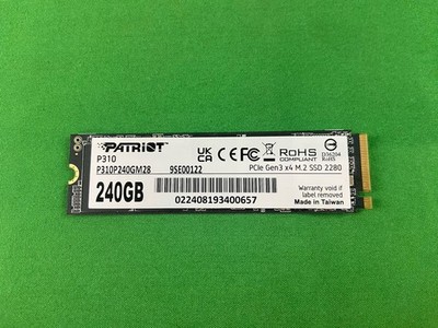 Patriot P310 240GB SSD 2280 M.2 PCIe Gen3 x4 NVMe 1.3 Internal SSD For PC/Laptop