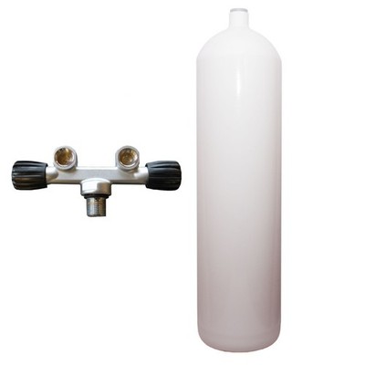 SF-1 TopDeal: 12L Concave 232 Bar Steel Bottle White ECS with DirZone T-Valve