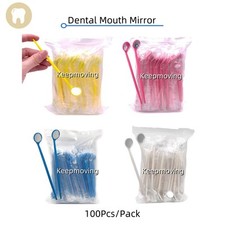 100Pc Dental Mouth Mirror Disposable Intraoral Reflector Exam Instrument Plastic
