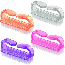 4 Pcs Nail Brush for Daily Use - 4 Different Kinds of Fingernail Brush with Plas