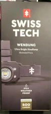 Swiss Tech Rechargeable 500 Lumens LED Headlamp - Weatherproof