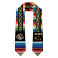 Mexican Graduation Stole,Mexican Sarape Graduation Sash Mexician5