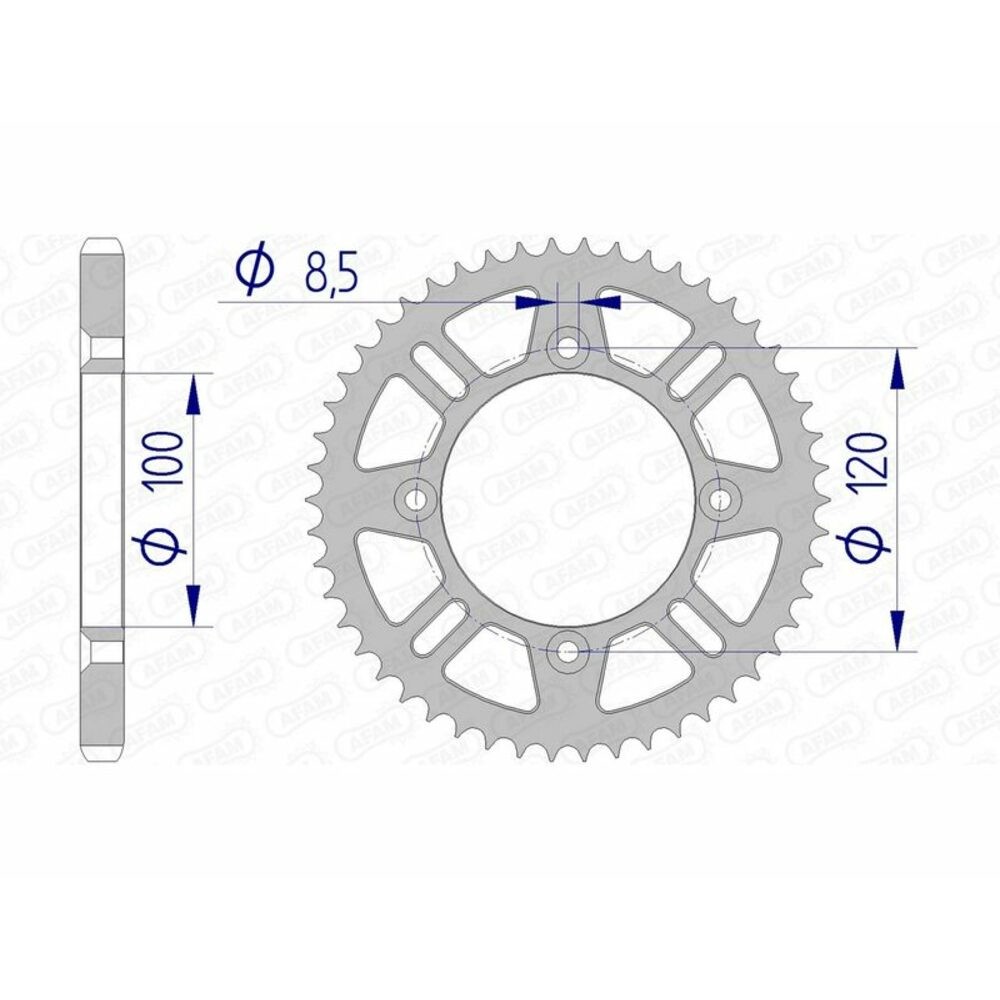 AFAM Aluminum 15104-Step 428 Motorcycle Parts Accessories