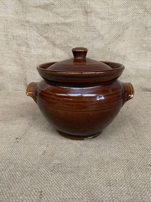 Vintage glasierte Auflaufform mit Deckel - Bauernhausküche - Landhaus Kochen