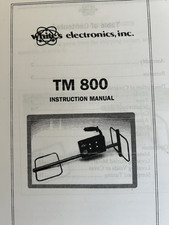 WHITES TM 800 METAL DETECTOR OPERATOR INSTRUCTION MANUAL