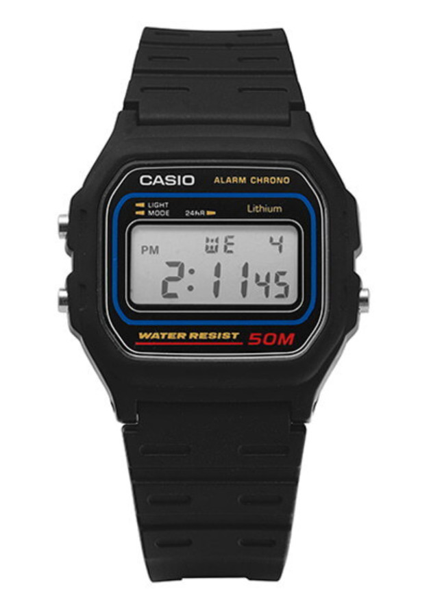 Casio W-59-1V Classic Digital Watch Black Resin Band NEW