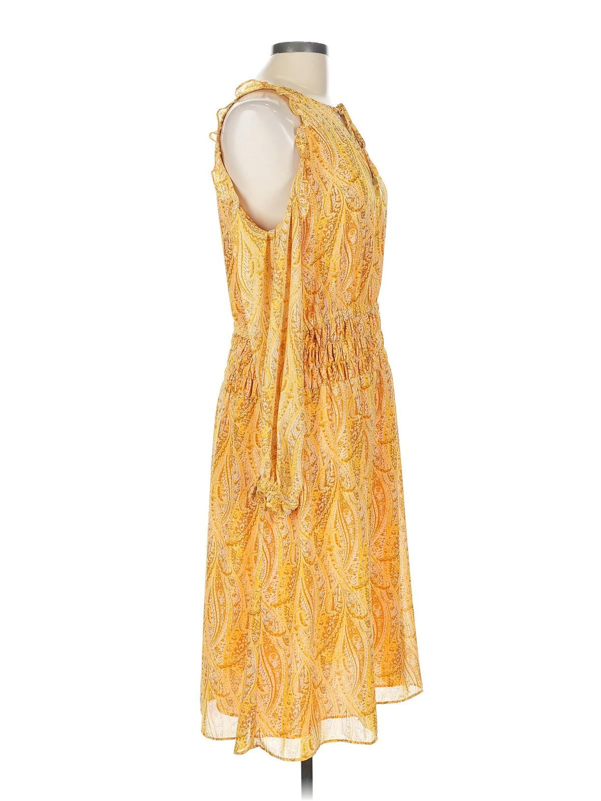 MICHAEL Michael Kors Women Yellow Cocktail Dress L Petites thumbnail 3