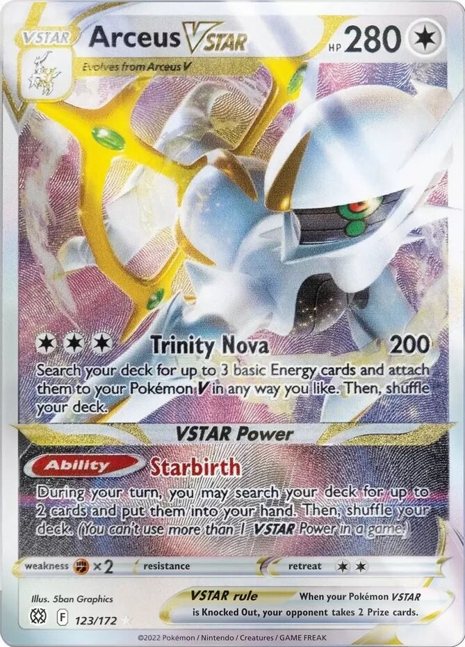 Lightly Played Arceus Vstar - 123/172 - Metal - Gamestop Exclusive Promo Pokemon