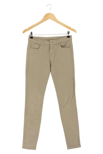 United Colors Of Benetton Pantaloni Donna A Vita Alta Cropped: Tessuto Dobby Elasticizzato, Gamba Svasata, Collezione Primavera/Estate