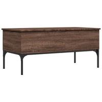 Couchtisch Braun Eichen-Optik 100X50X45 Cm Spanplatte Metall