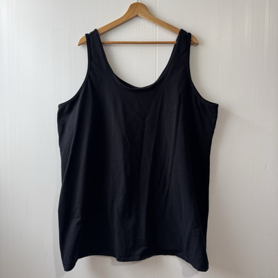 #ad Torrid Double Scoop Tunic Sz 6X Black Tank Top Women’s $15.00