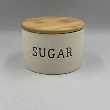 Sugar White With Black Words - Wood Lid