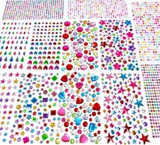 3228pcs Gems Stickers, Self Adhesive Rhinestone Jewel Stickers, Acrylic Gems DIY
