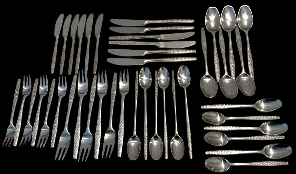 Vintage MCM Dansk Denmark JHQ Design Variation IV Stainless Steel