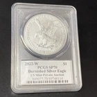 2022-W Burnished American Silver Eagle PCGS SP70 U.S. Mint Private Auction .999