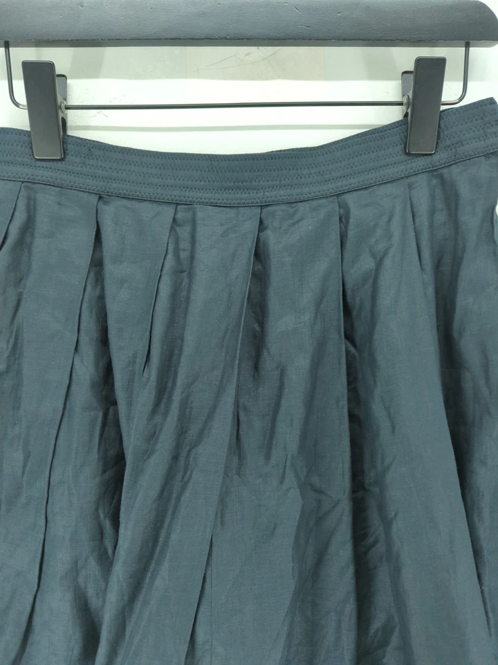 Falda midi para mujer Alexander McQueen W 28 en negro 100 % algodón línea A Foto 3 de 4