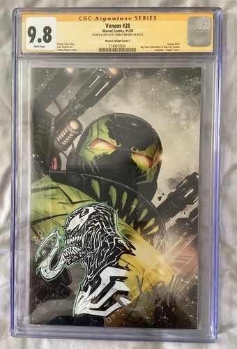Marvel Venom 28 Signed Remarked By Jonboy Meyers CGC 9.8 Virgin Variant Cover C