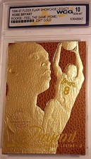 🔥🔥 KOBE BRYANT 1996-97 FLAIR SHOWCASE LEGACY ROOKIE 23K GOLD RC 10 YELLOW RARE