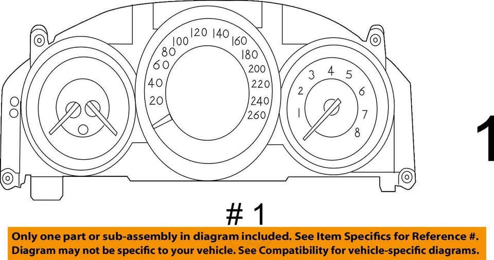 Velocímetro 218 tipo CLS400 MPH compatible con 15 MERCEDES CLASE CLS 1385806 Foto 4 de 4