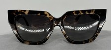 New Diff Eyewear Bella Oversized Square Cateye Sunglasses Remi II Tortoiseshell