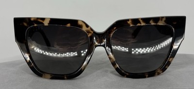New Diff Eyewear Bella Oversized Square Cateye Sunglasses Remi II Tortoiseshell